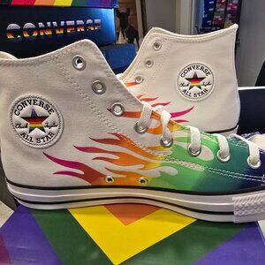 Converse Shiny Flames Canvas Proud to Be PRIDE 2025 High Top Shoes Men's Sz 12